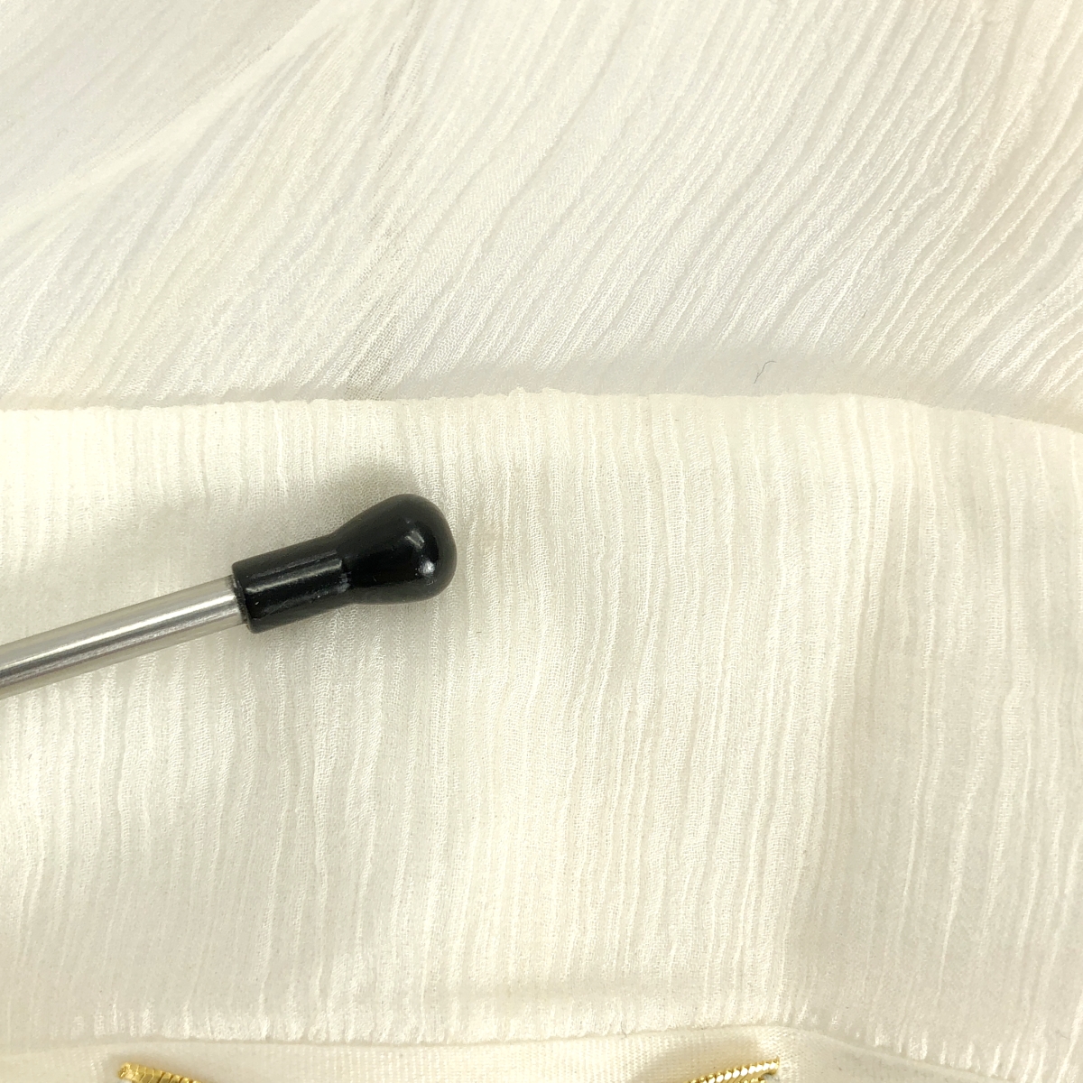 SAINT LAURENT / サンローラン シルク フリル シアー シャツ ブラウス