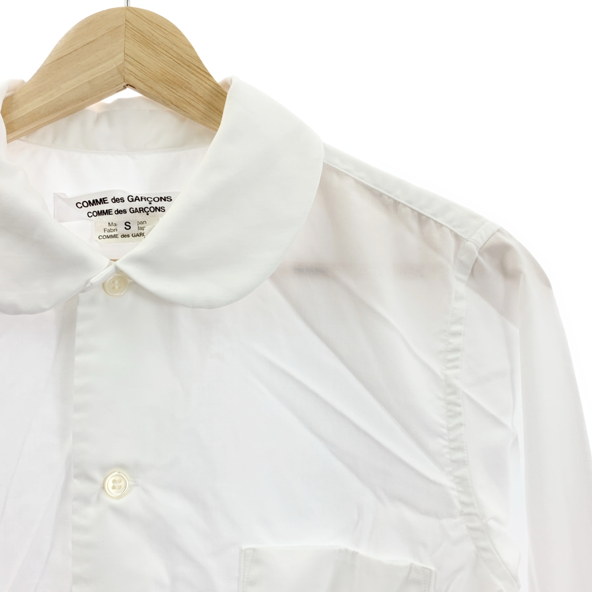 COMME des GARCONS COMME des GARCONS / コムコム ポリエステル ラウンドカラー シャツ