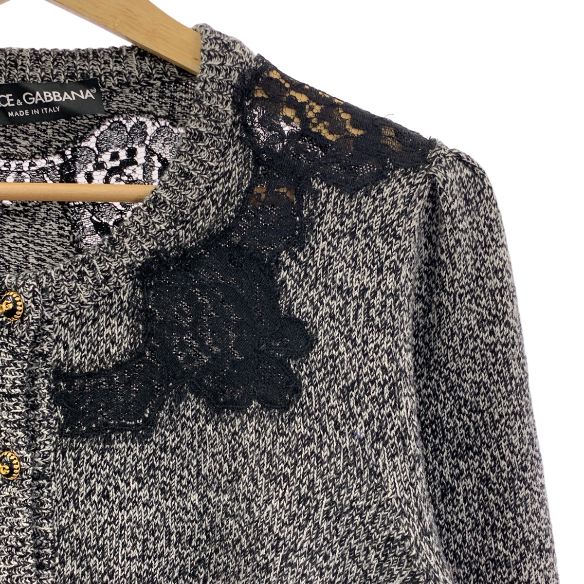 DOLCE&GABBANA / ドルチェ&ガッバーナドルガバ カシミヤ コットン レース カーディガン