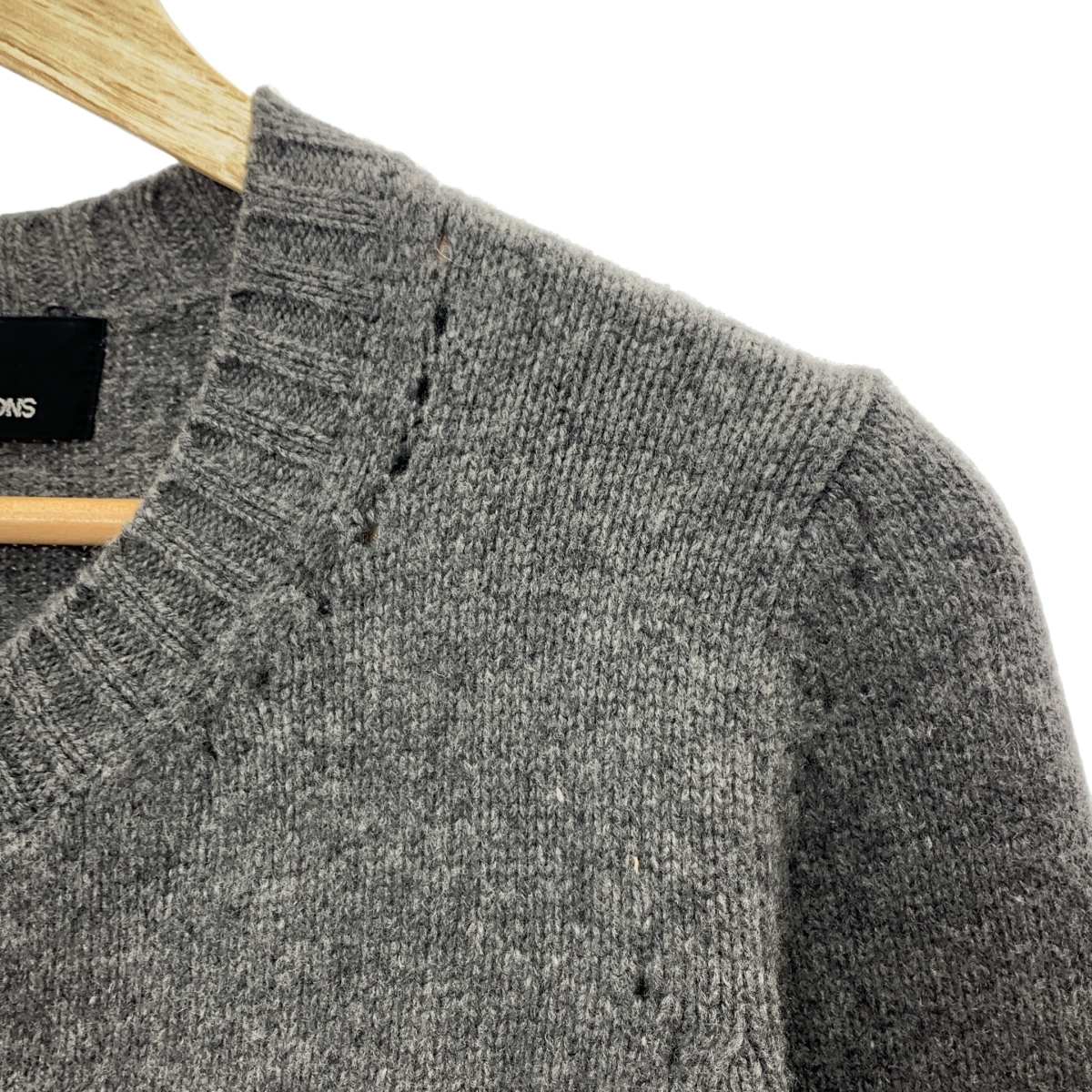 tricot COMME des GARCONS / トリココムデギャルソン ウール クルーネック ポケット ロングカーディガン