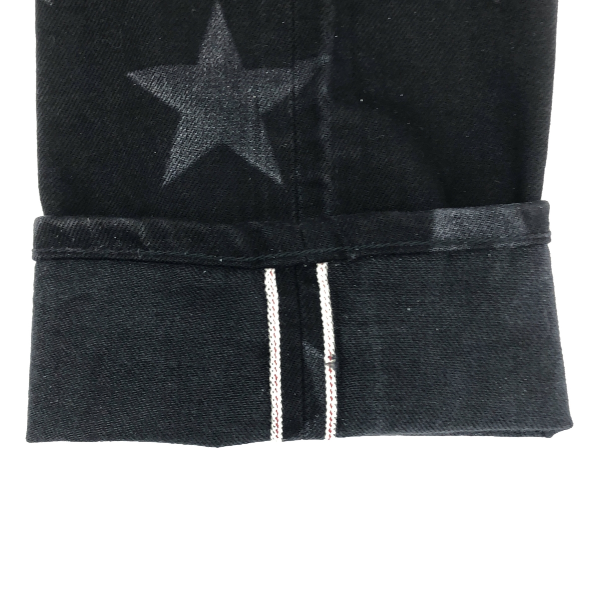 TAKAHIROMIYASHITA The Soloist / タカヒロミヤシタザソロイスト ×MINEDENIM マインデニム / スタープリント ブラックデニムパンツ