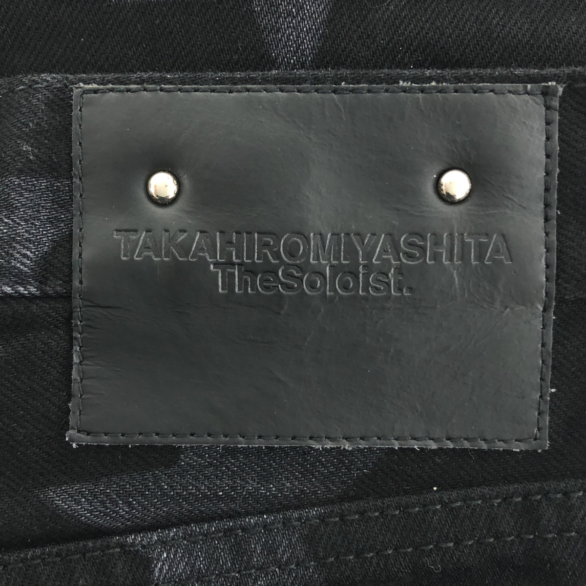 TAKAHIROMIYASHITA The Soloist / タカヒロミヤシタザソロイスト ×MINEDENIM マインデニム / スタープリント ブラックデニムパンツ