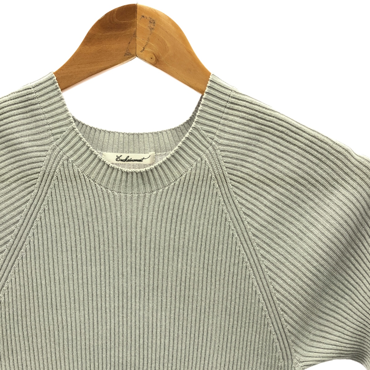 ENCHAINEMENT / アンシェヌマン コットン リブニット 長袖 カットソー