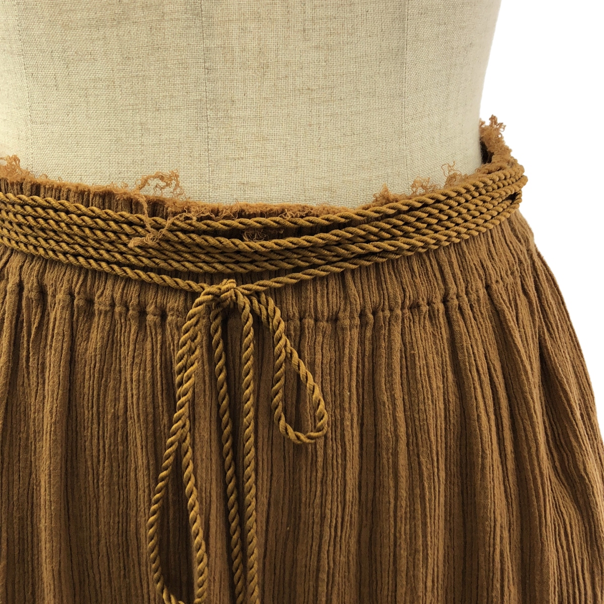 NOWOS / ノーウォス Sallow skirt  コットン ギャザー カットオフ ロングスカート