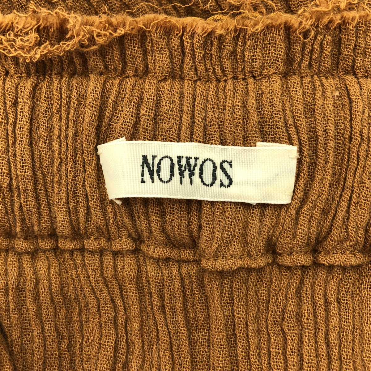 NOWOS / ノーウォス Sallow skirt  コットン ギャザー カットオフ ロングスカート