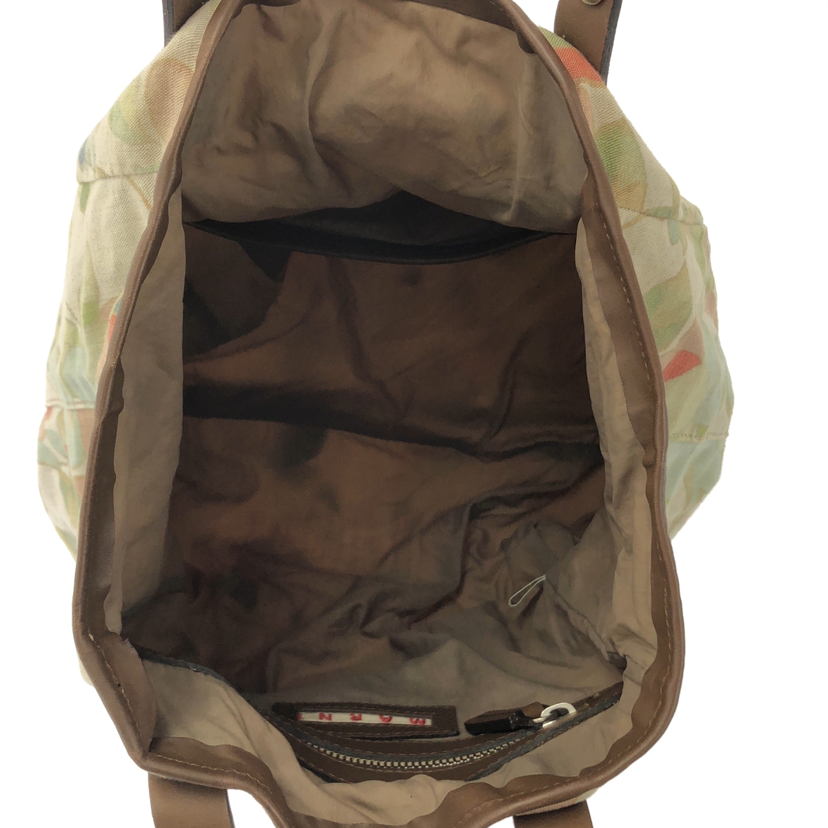 MARNI / マルニ レザー スタッズ装飾 総柄 ハンド トートバッグ
