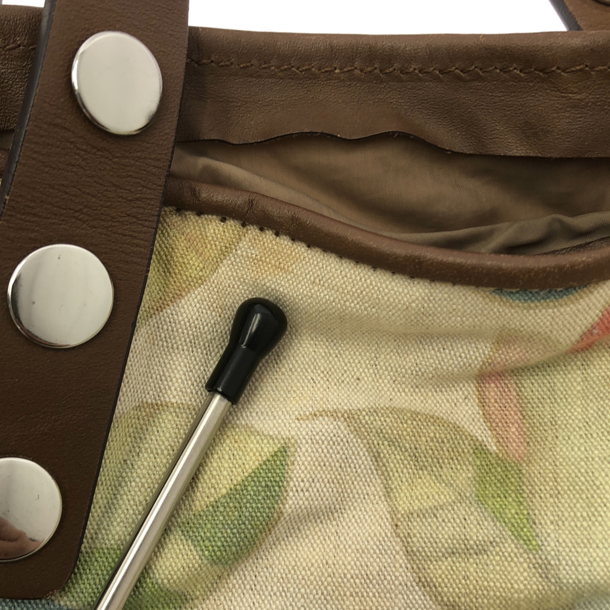 MARNI / マルニ レザー スタッズ装飾 総柄 ハンド トートバッグ