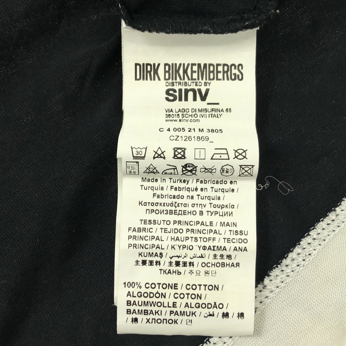 DIRK BIKKEMBERGS / ダークビッケンバーグ バックプリント 裾切替 ロングスリーブTシャツ