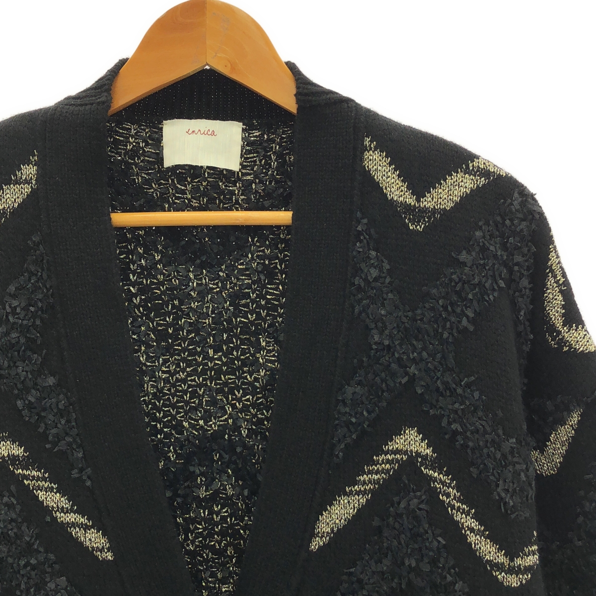 enrica / エンリカ ジャガード ウール ニット カーディガン