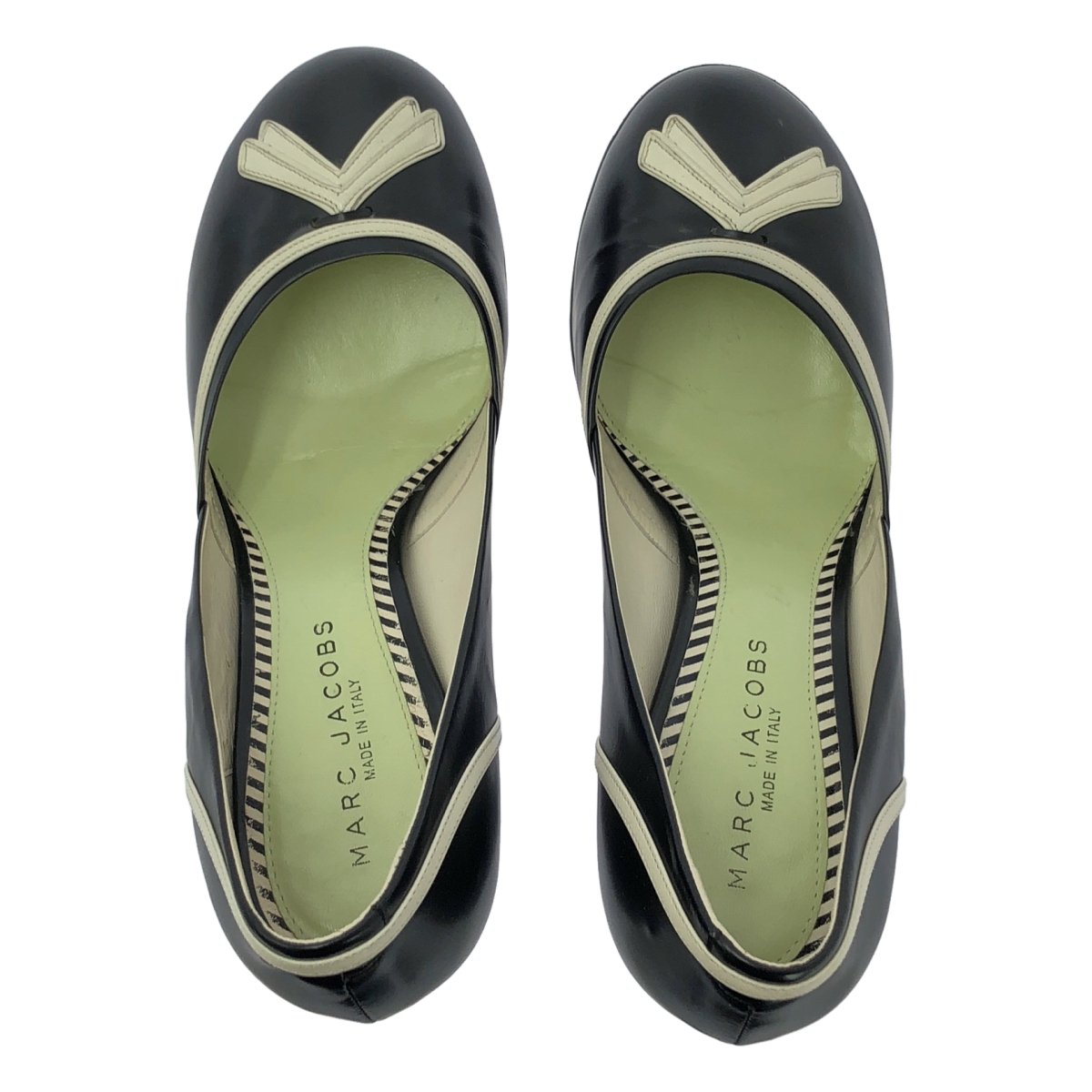 MARC JACOBS / マークジェイコブス パイピングディティール ラウンドトゥ ヒールパンプス