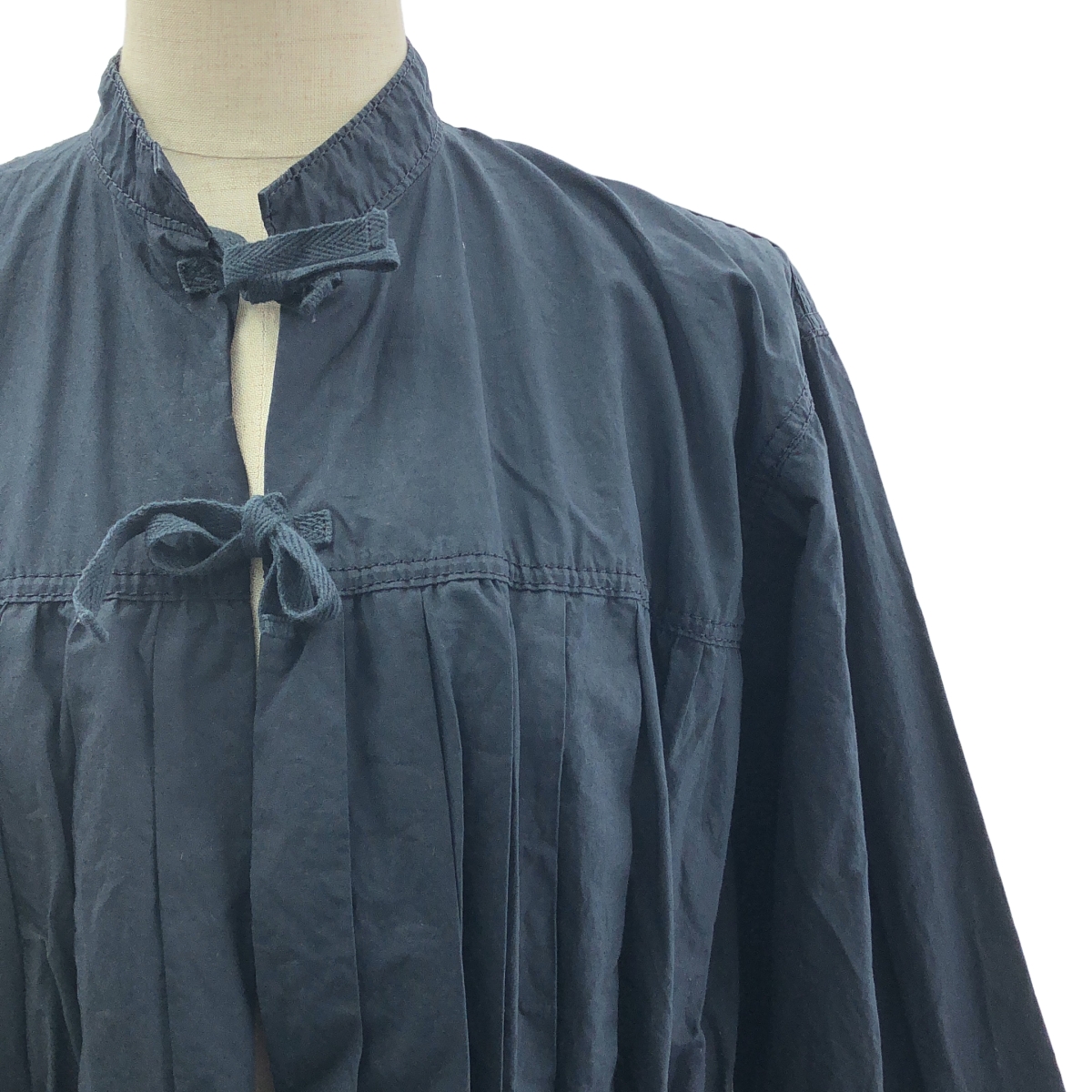 tricot COMME des GARCONS / トリココムデギャルソン 製品染め ドローストリング ギャザー ボリューム ポケット付き ワンピース