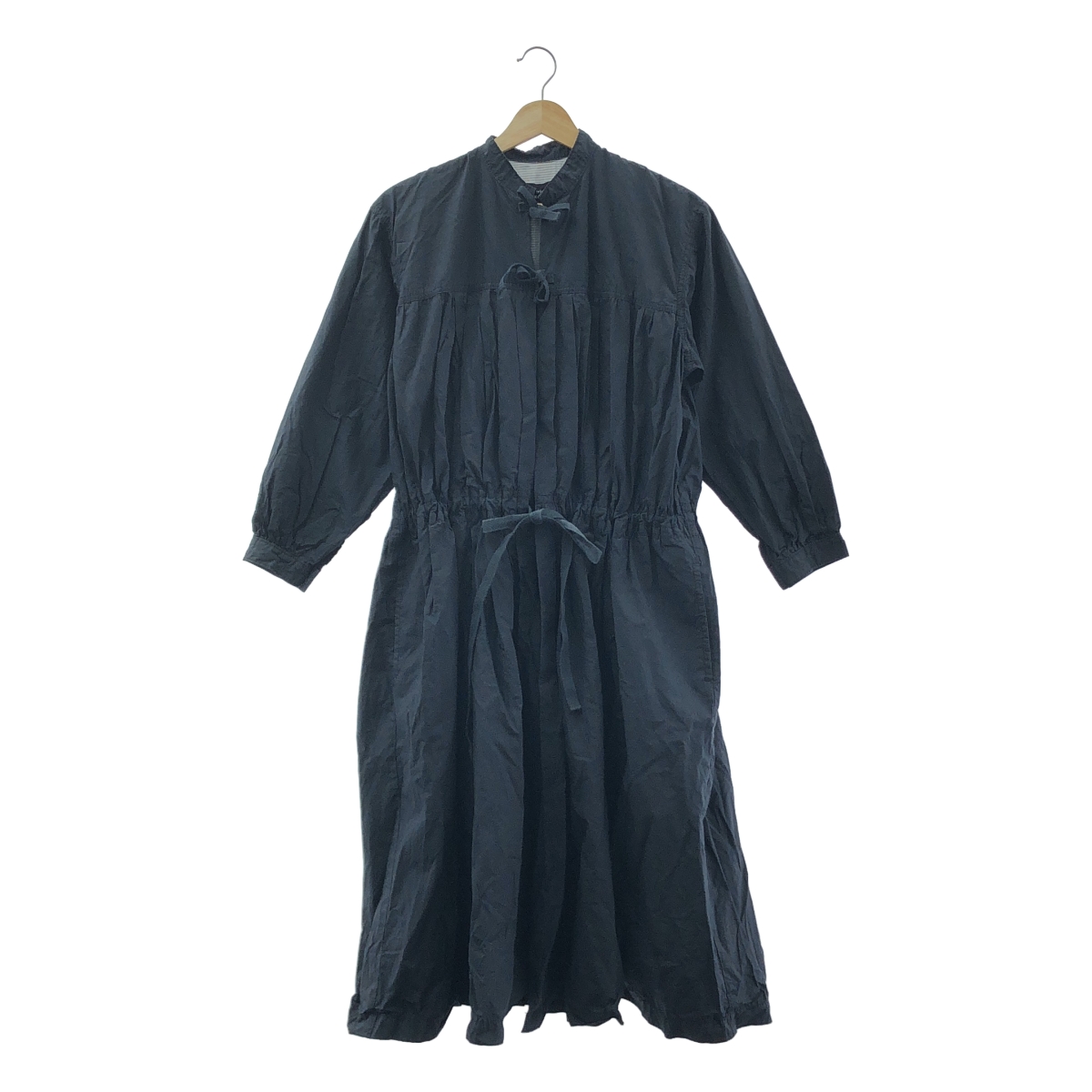 tricot COMME des GARCONS / トリココムデギャルソン 製品染め ドローストリング ギャザー ボリューム ポケット付き ワンピース