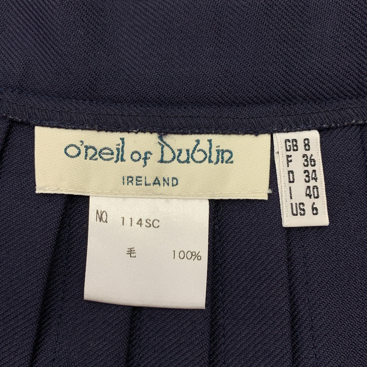 O'NEIL OF DUBLIN / オニールオブダブリン レザーベルト プリーツ ラップ キルトスカート