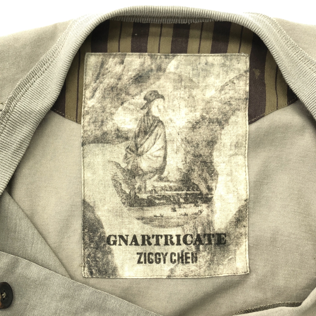 ziggy chen / ジギーチェン Henley Neck T-Shirt / オーバーシルエット ヘンリーネック Tシャツ カットソー