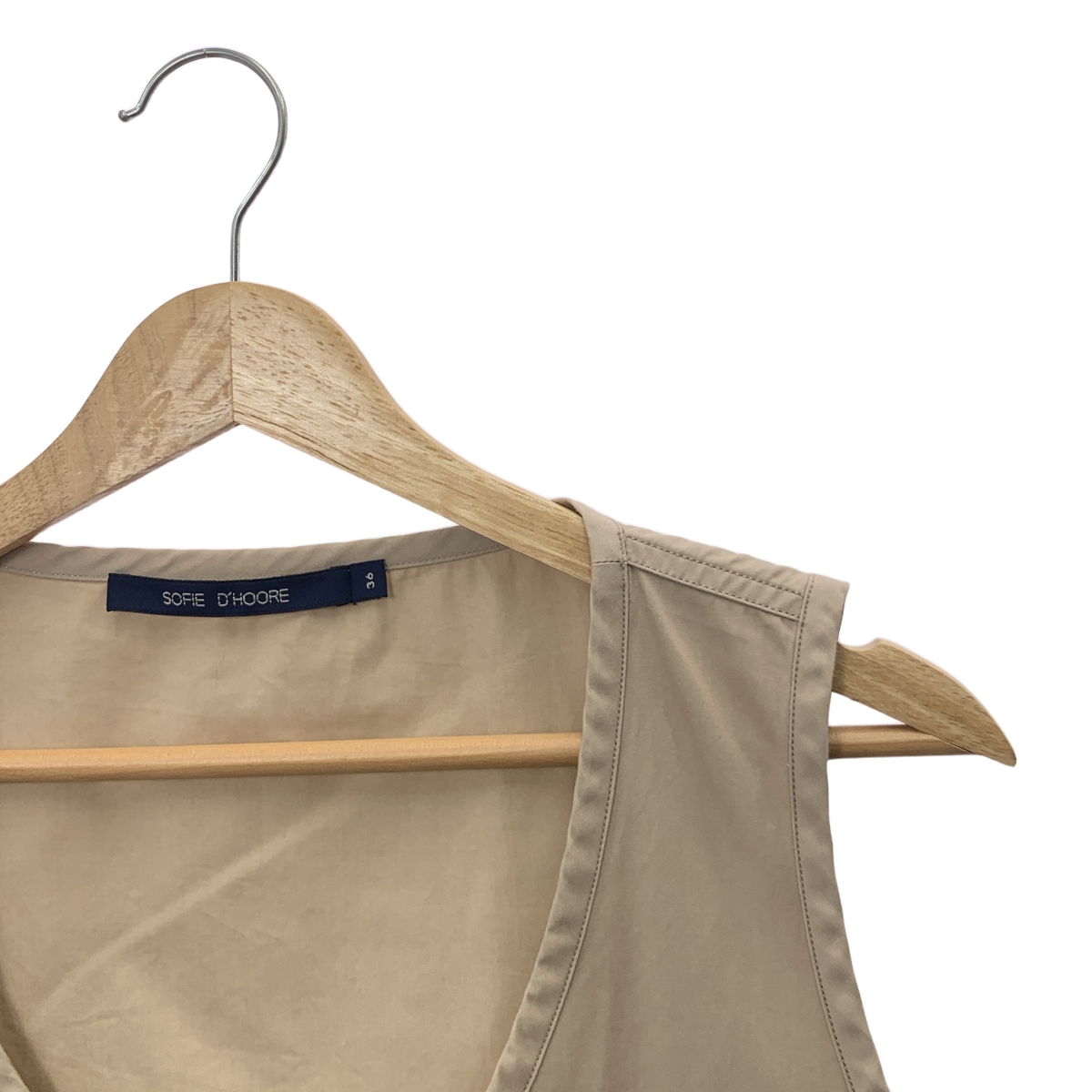 SOFIE D'HOORE / ソフィードール コットン ノースリーブ サイドポケット ブラウス タンクトップ