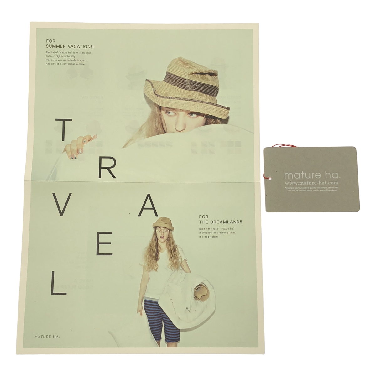 mature ha. / マチュアーハ BOXED HAT 11cm brim switch color line wide ペーパー ハット