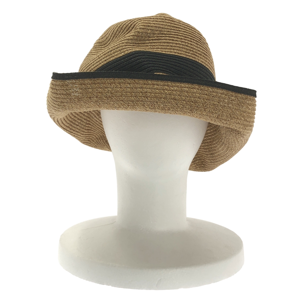 mature ha. / マチュアーハ BOXED HAT 11cm brim switch color line wide ペーパー ハット