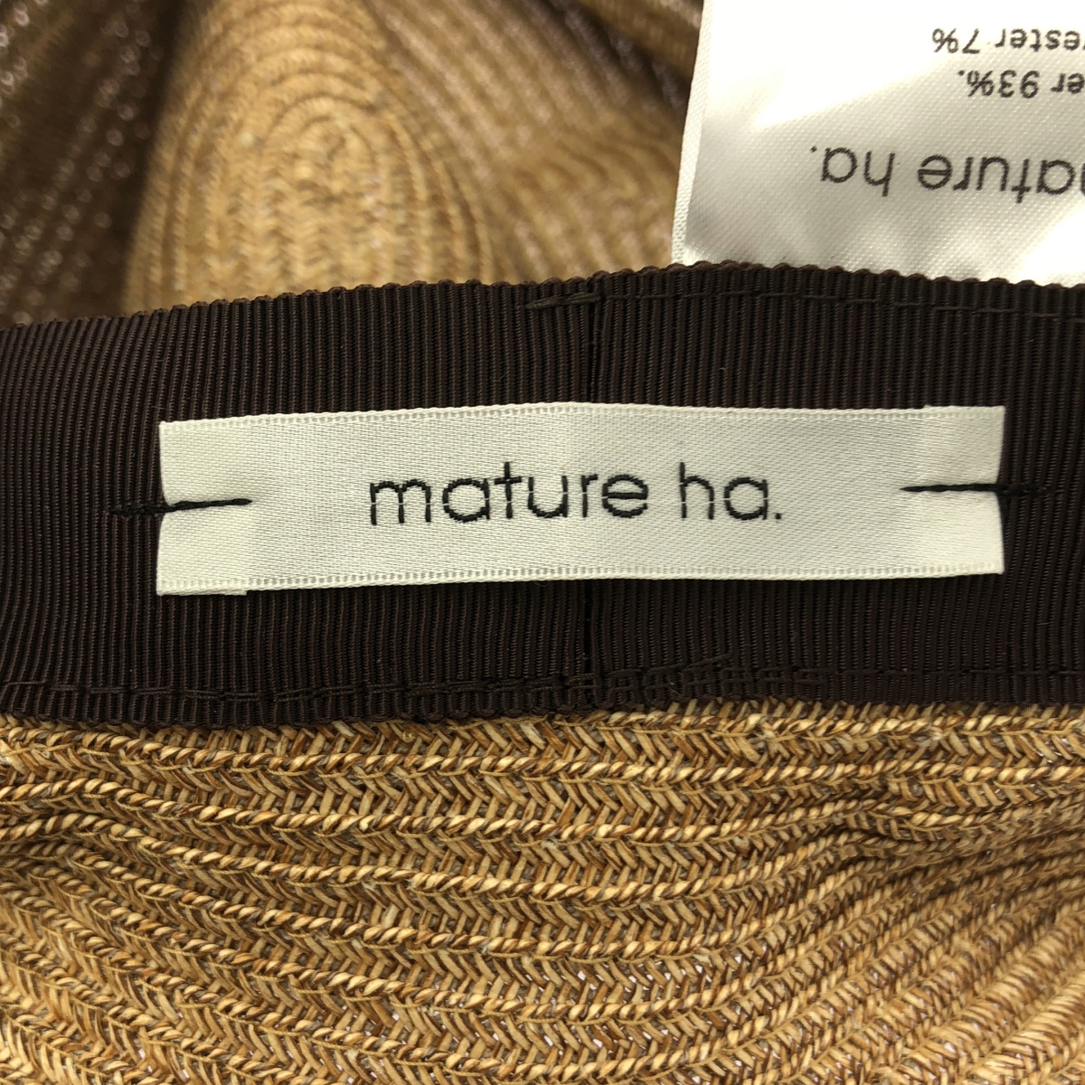 mature ha. / マチュアーハ BOXED HAT 11cm brim switch color line wide ペーパー ハット