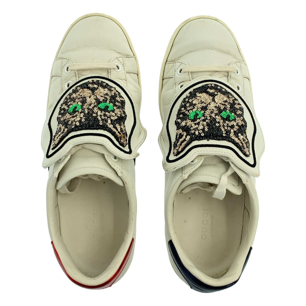 GUCCI / グッチ ACE エース キャットパッチ レザースニーカー