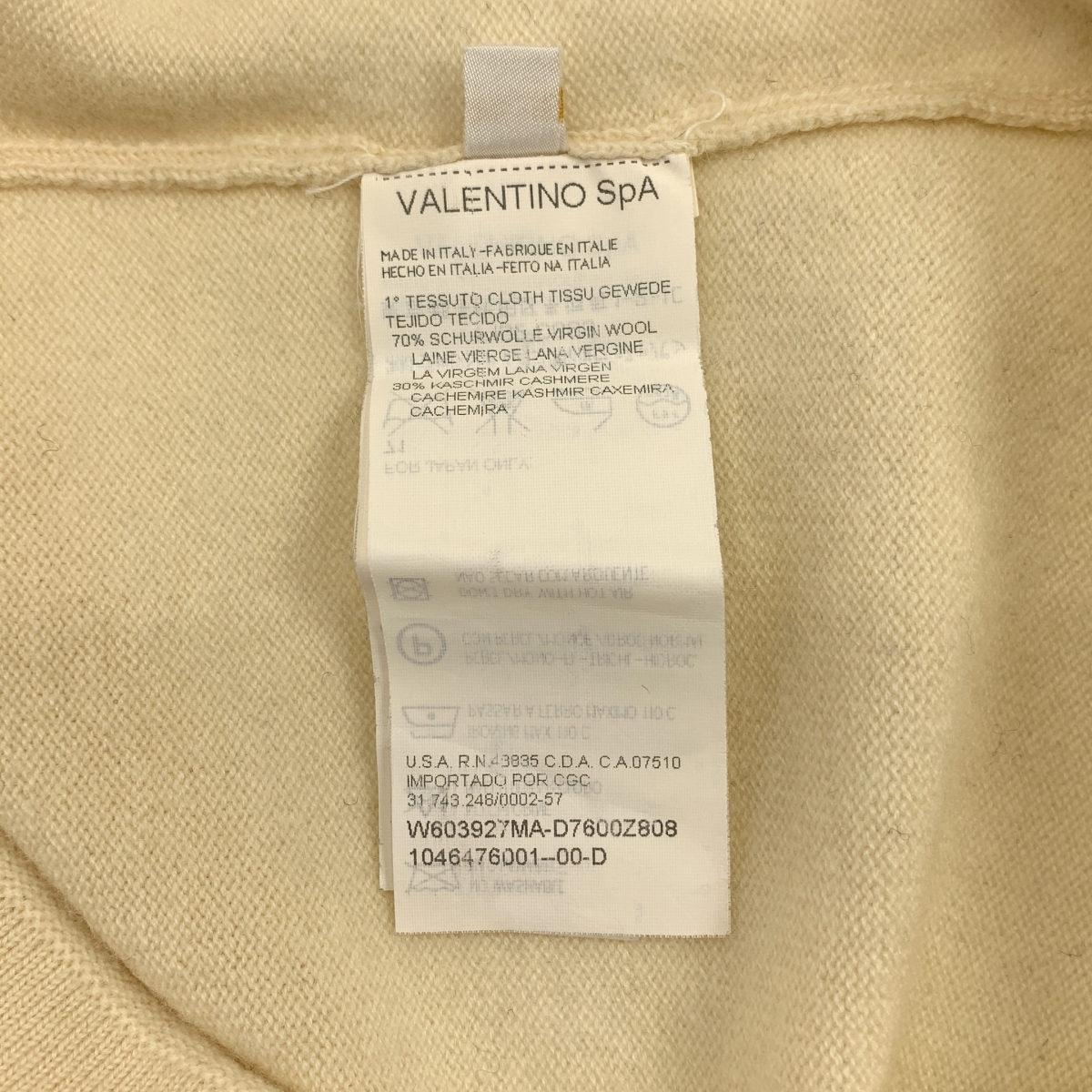 VALENTINO / ヴァレンティノ カシミヤ ブレンド タイ ニット セーター