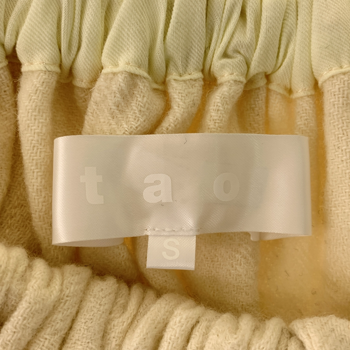 tao COMME des GARCONS / タオコムデギャルソン ウール 縮絨 チェックフレアスカート