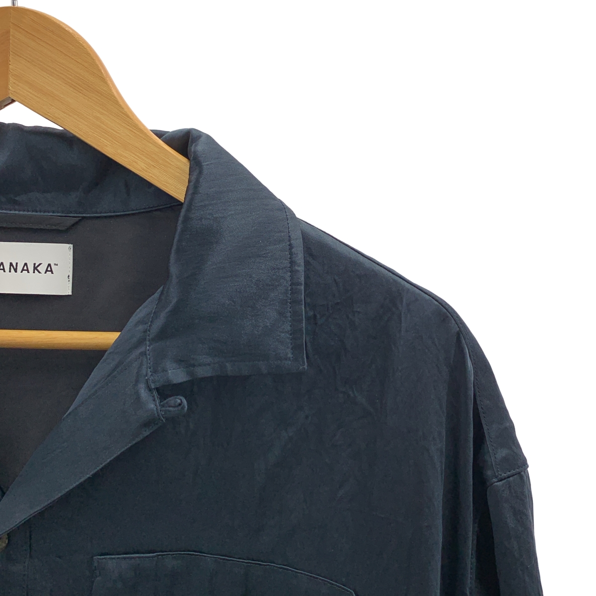 TANAKA / タナカ WORK SHIRT サテン オープンカラー ワークシャツ