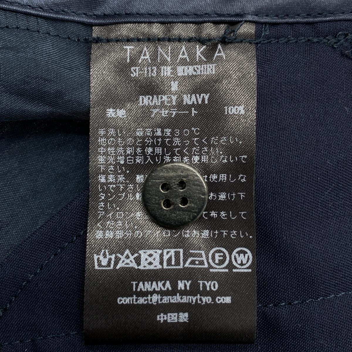 TANAKA / タナカ WORK SHIRT サテン オープンカラー ワークシャツ