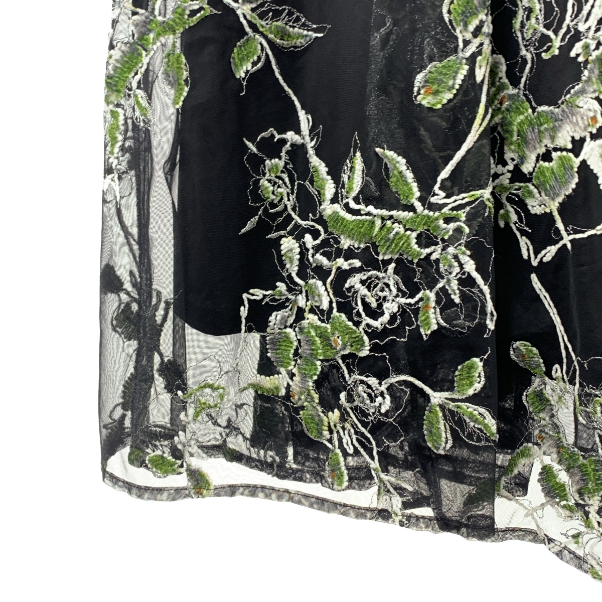 AMERI / アメリ 2WAY WILD ROSE CANVAS ART DRESS / エンブロイダリー ドレス ワンピース / 裏地付き