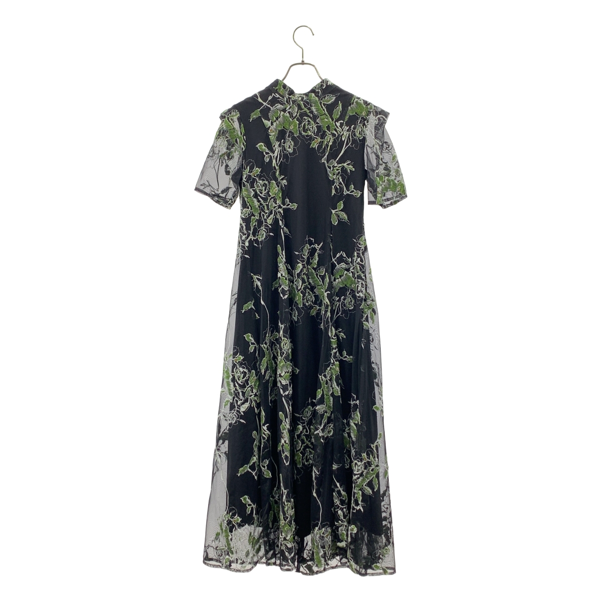 AMERI / アメリ 2WAY WILD ROSE CANVAS ART DRESS / エンブロイダリー ドレス ワンピース / 裏地付き