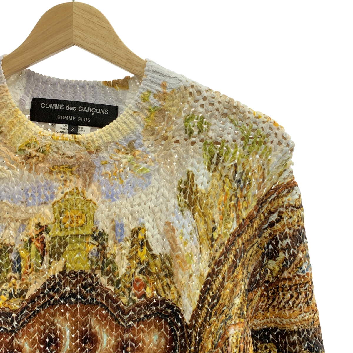 COMME des GARCONS HOMME PLUS / コムデギャルソンオムプリュス ポリエステル グラフィック 転写プリント ニット