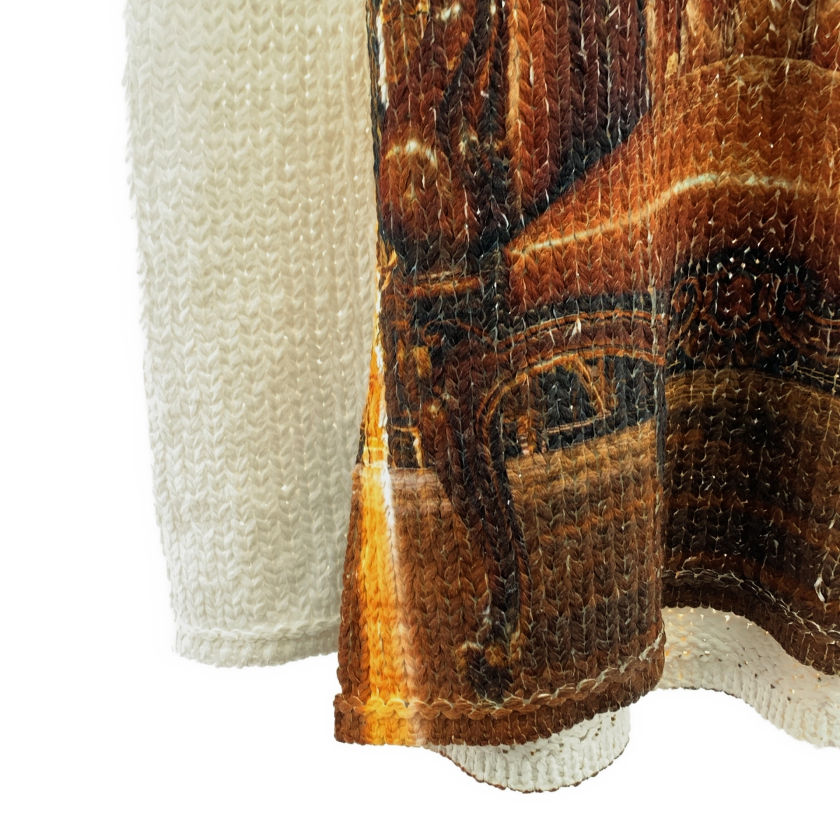 COMME des GARCONS HOMME PLUS / コムデギャルソンオムプリュス ポリエステル グラフィック 転写プリント ニット