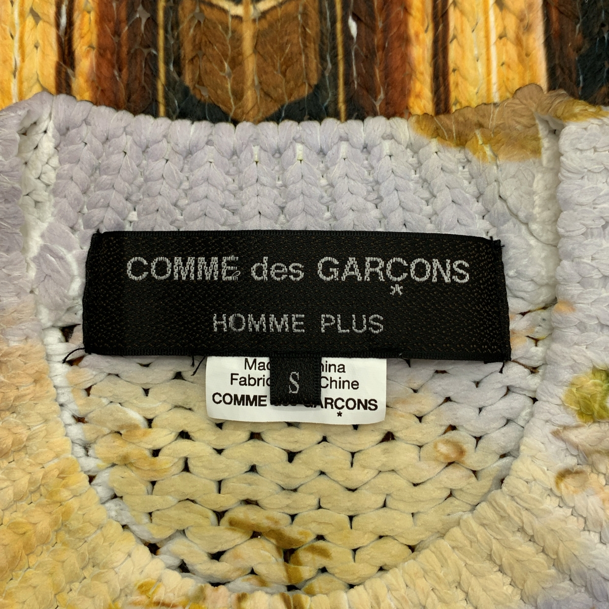 COMME des GARCONS HOMME PLUS / コムデギャルソンオムプリュス ポリエステル グラフィック 転写プリント ニット