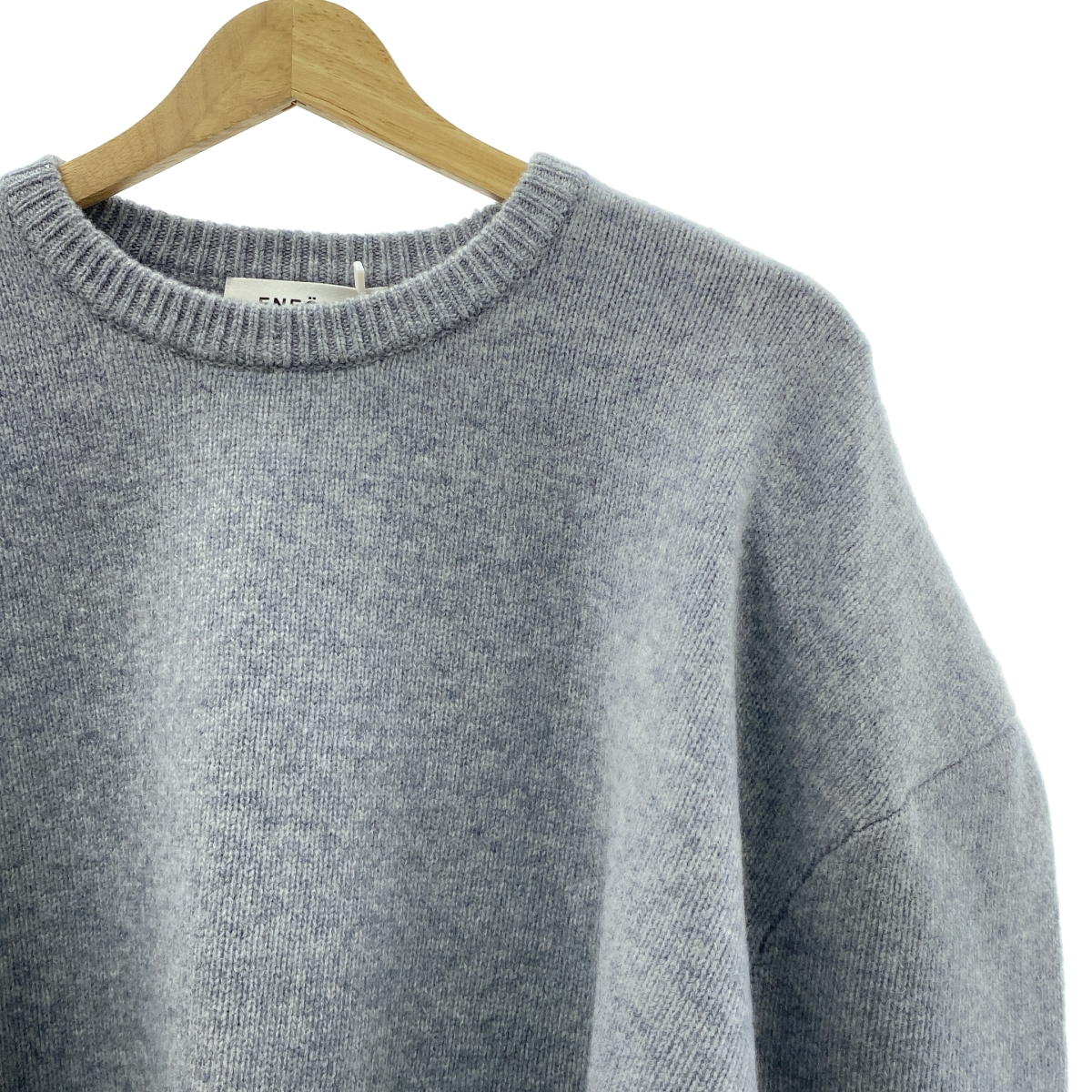 ENFOLD / エンフォルド WIDE-SHOULDER CROPPED PULLOVER ウール ワイドショルダー クロップドニット