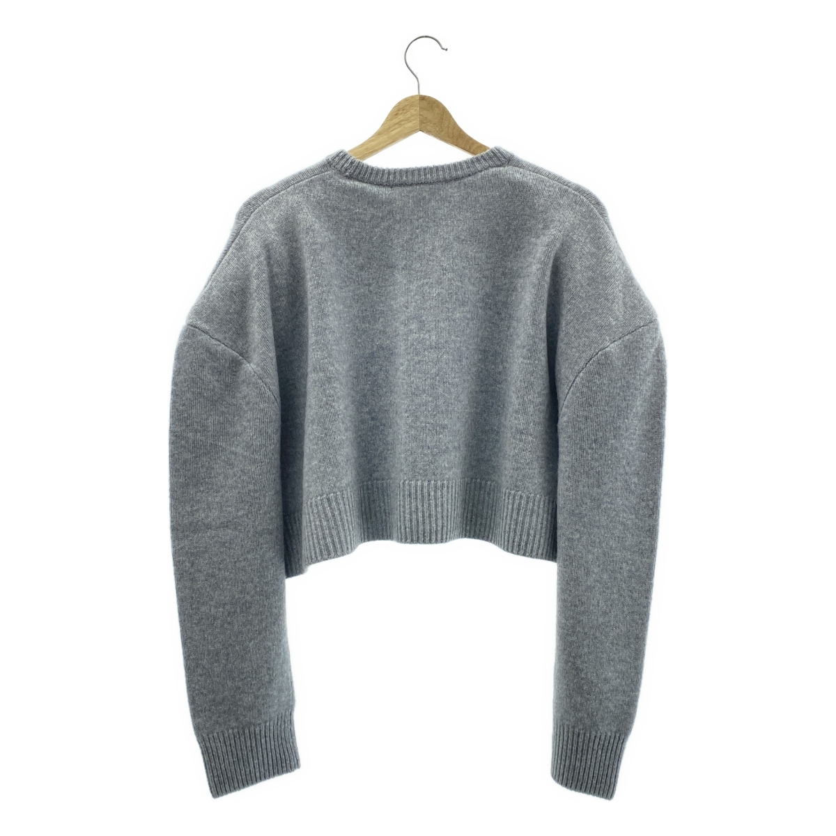 ENFOLD / エンフォルド WIDE-SHOULDER CROPPED PULLOVER ウール ワイドショルダー クロップドニット