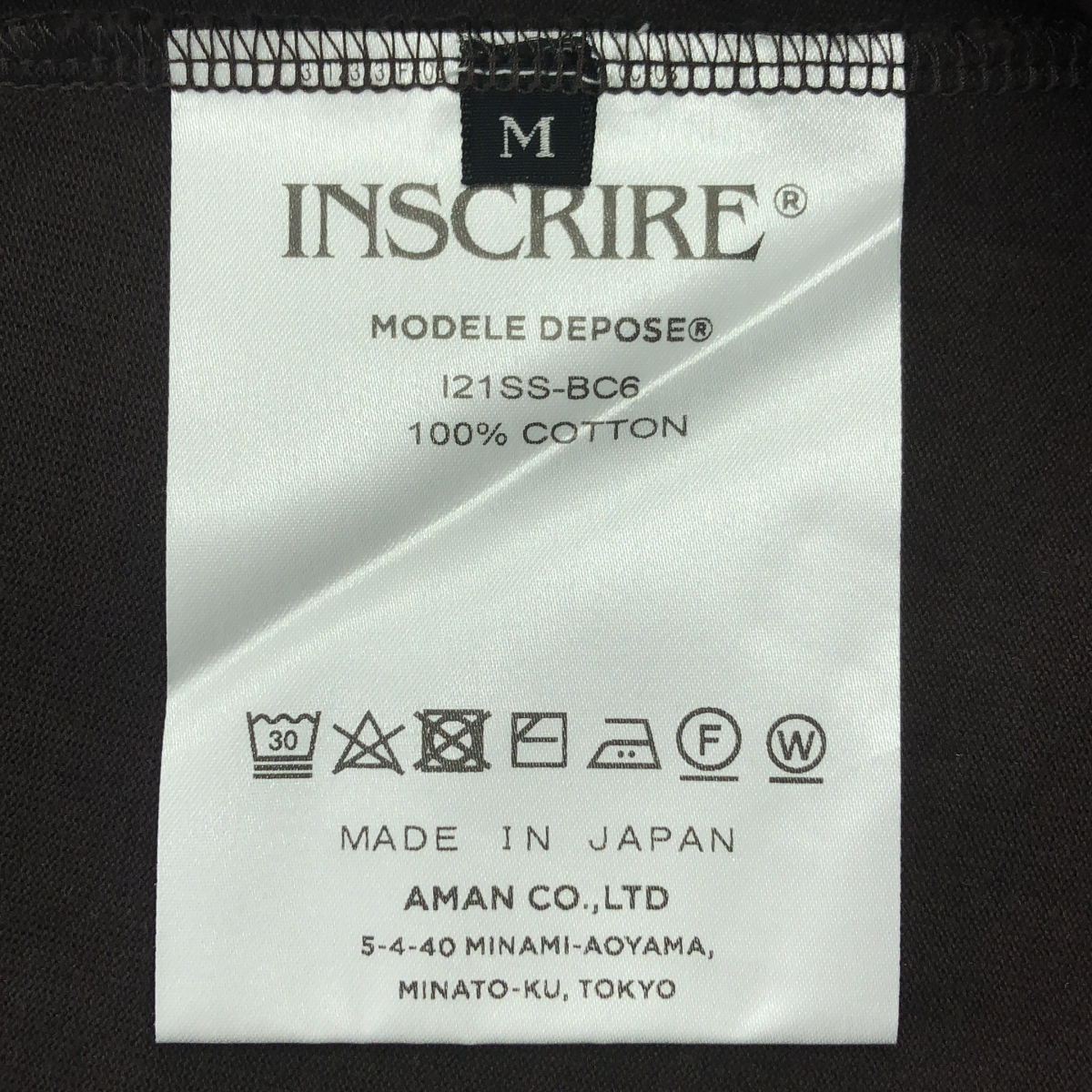 INSCRIRE / アンスクリア オーバーシルエット クルーネック Tシャツ カットソー