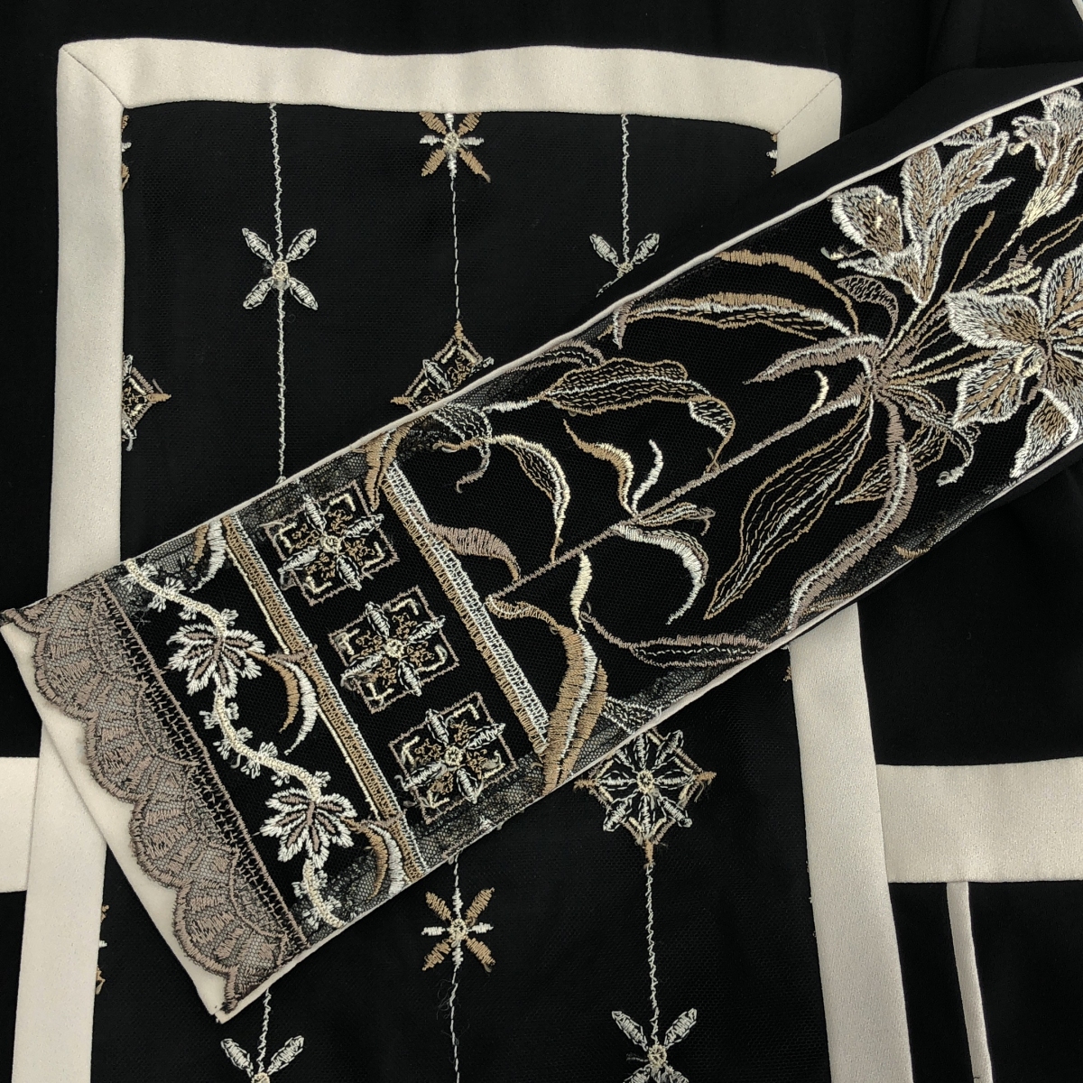 MURRAL / ミューラル framed flower dress 刺しゅう フラワー ドレス ワンピース