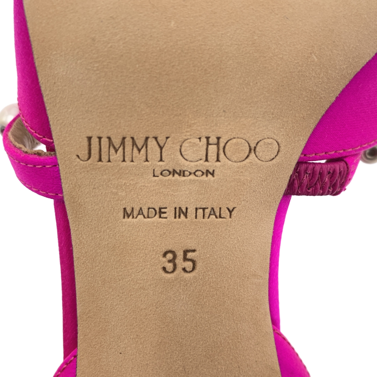 JIMMY CHOO / ジミーチュウ AURELIE 85 SATIN W/PEARLS オーレリー パール付 ポインテッドトゥ サテンパンプス