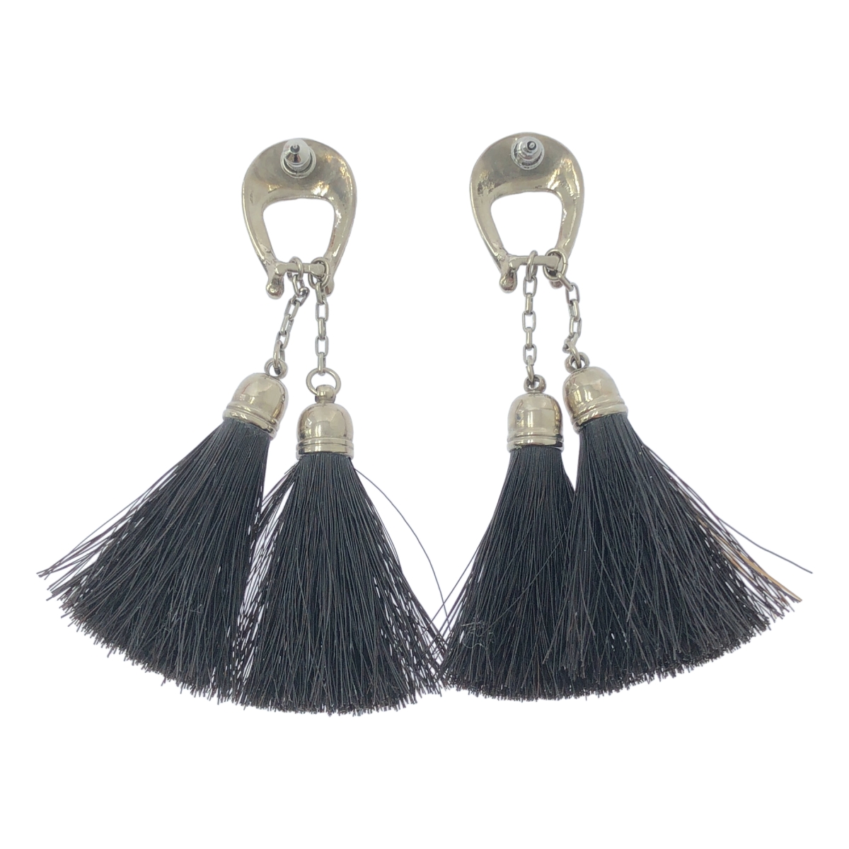 TOGA PULLA / トーガプルラ ホースヘア フリンジピアス イヤリング