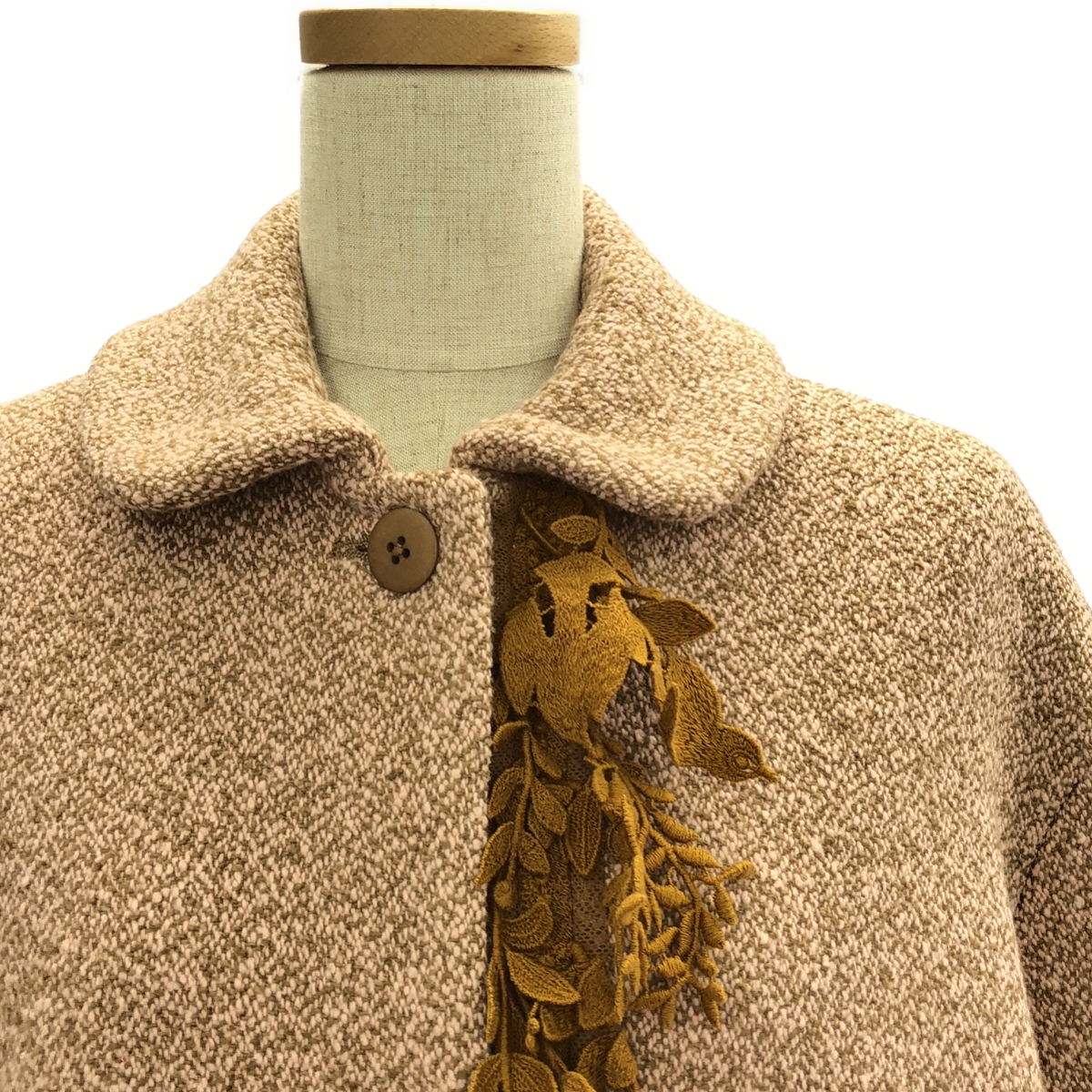 mina perhonen / ミナペルホネン forest parade レースデザイン ウール ロング コート