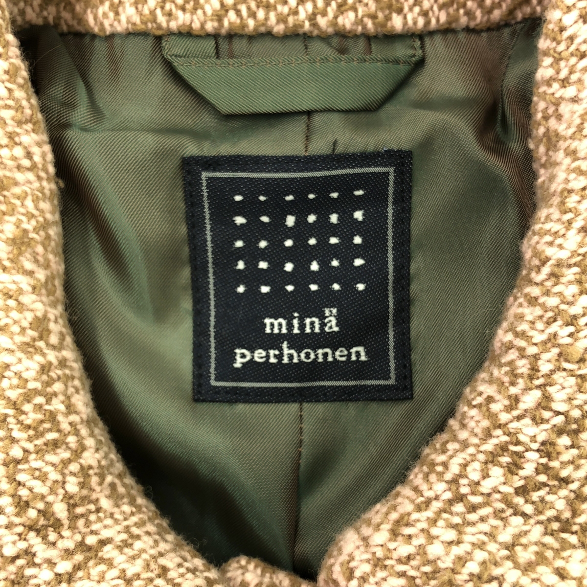 mina perhonen / ミナペルホネン forest parade レースデザイン ウール ロング コート