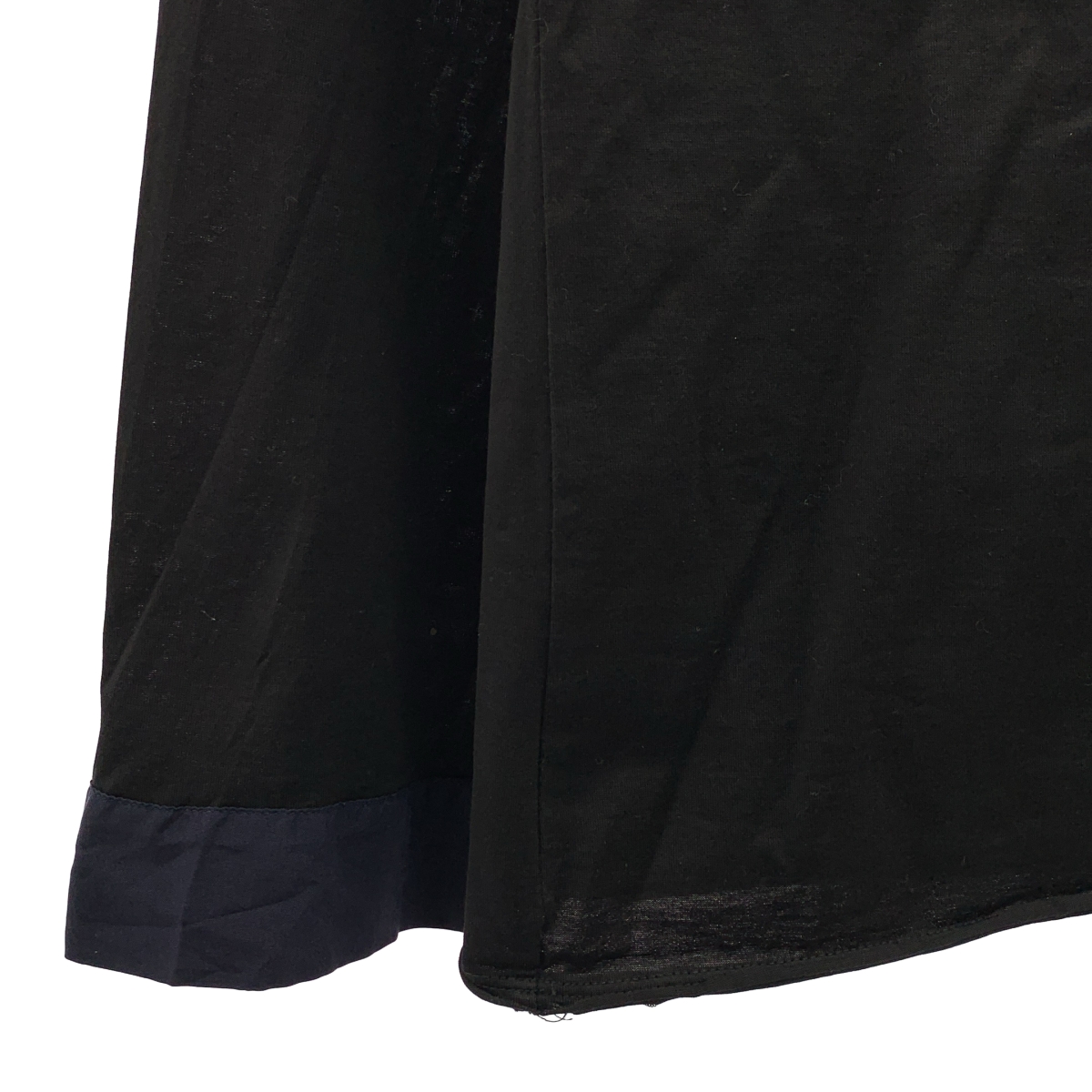 JIL SANDER NAVY / ジルサンダーネイビー シルク切替 ロングスリーブ カットソー