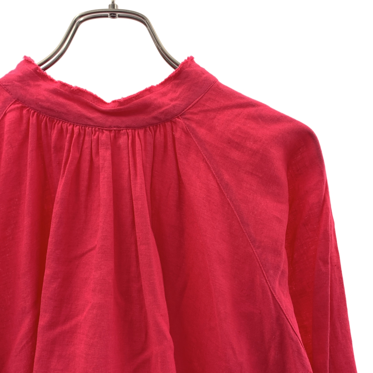 nest robe / ネストローブ LINEN NO COLLAR MIDDLE L/S SHIRT リネン シャツ