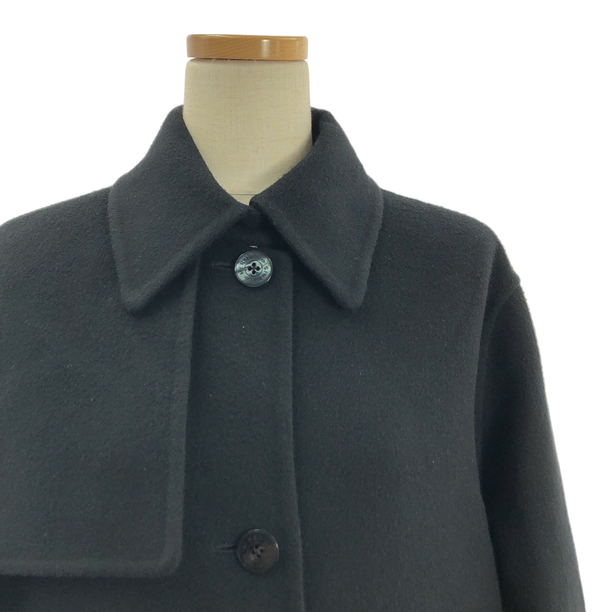 HERMES / エルメス カシミヤ ダブルフェイス ステンカラーコート