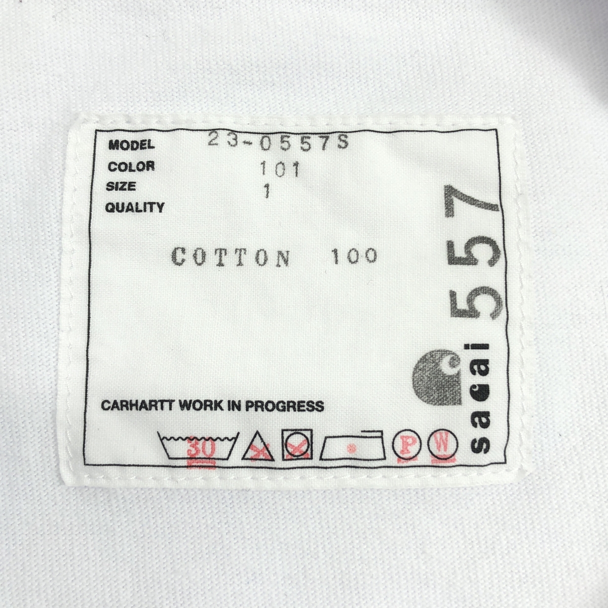 sacai / サカイ × carhartt WIP / カーハート ロゴ ポケット Tシャツ カットソー