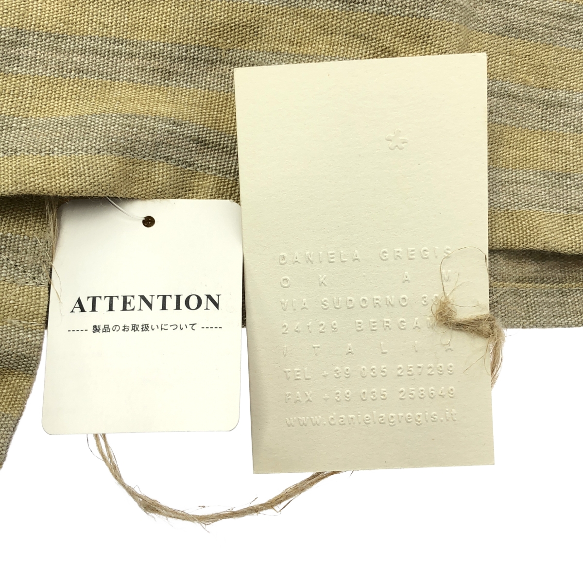 DANIELA GREGIS / ダニエラグレジス ボーダー ハンド トートバッグ