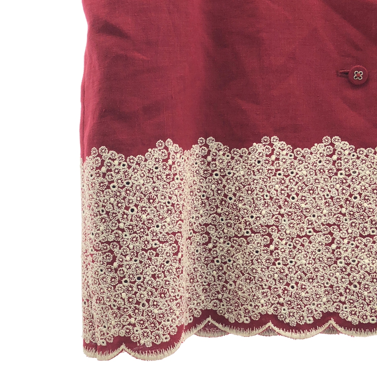 mina perhonen / ミナペルホネン skyful / パンチング レース ノーカーラー コート / 総裏地