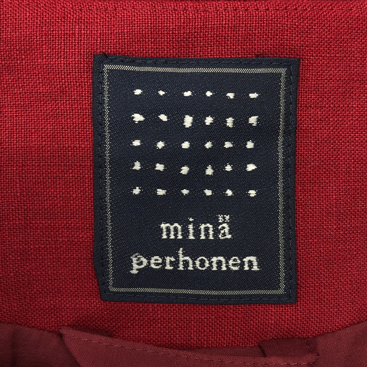 mina perhonen / ミナペルホネン skyful / パンチング レース ノーカーラー コート / 総裏地