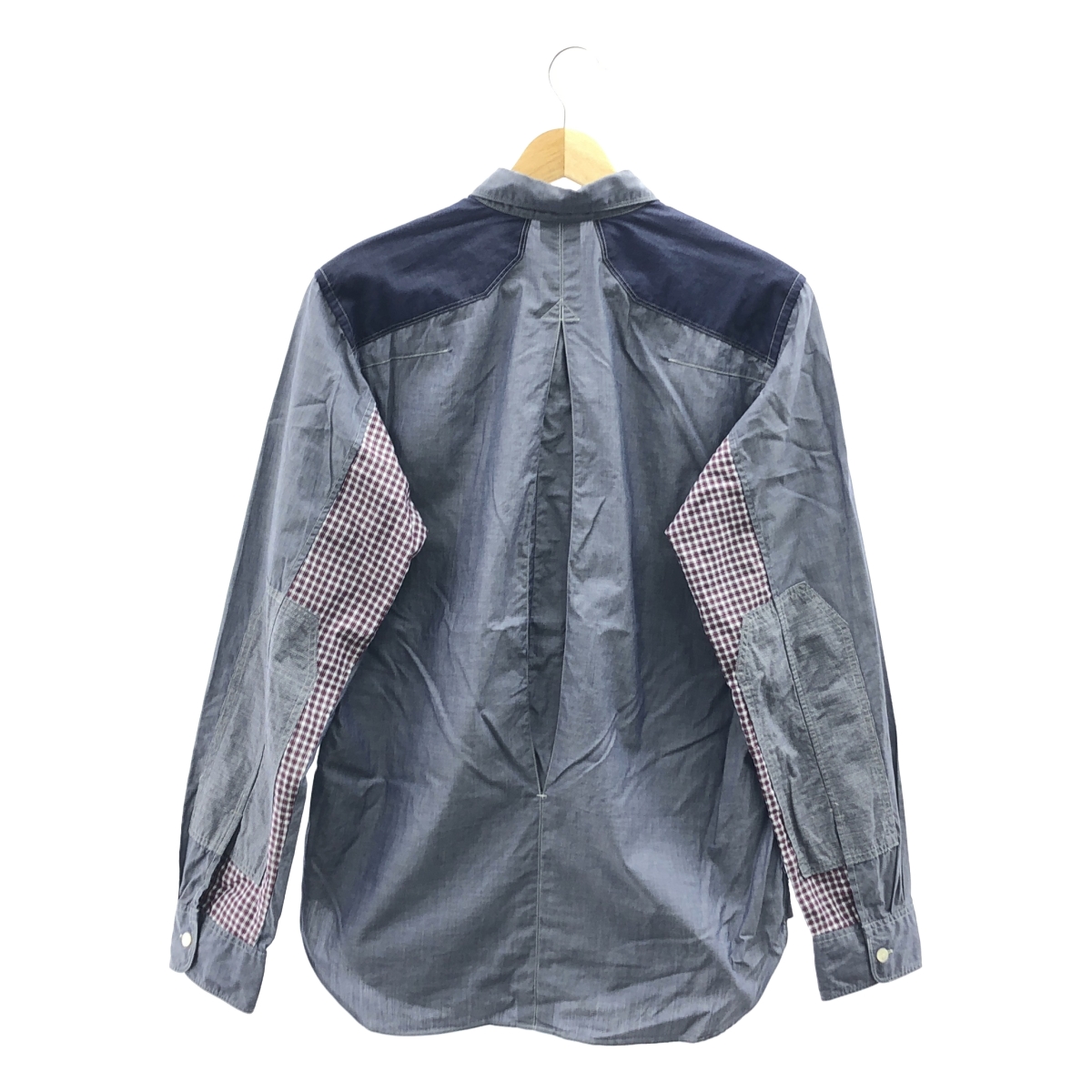 JUNYA WATANABE COMME des GARCONS MAN / ジュンヤワタナベコムデギャルソンマン 異素材切替 コットン ボタンダウンシャツ