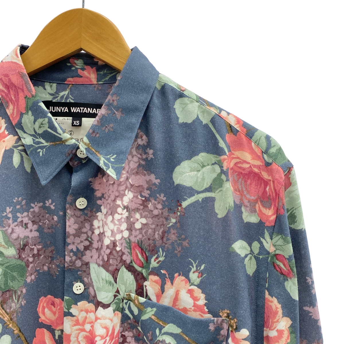 JUNYA WATANABE / ジュンヤワタナベ フラワープリント オーバーサイズ バックプリーツ シャツ