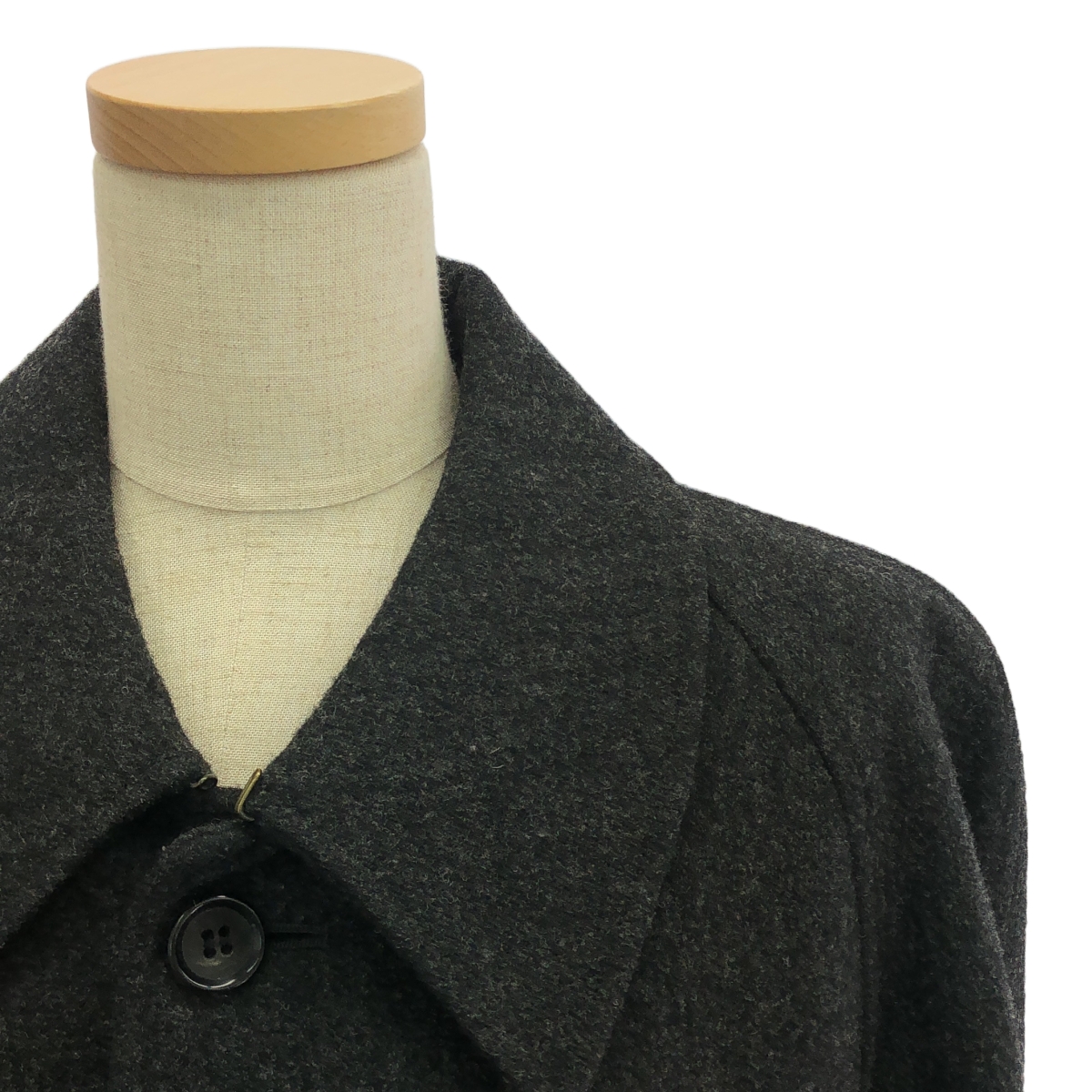 JUNYA WATANABE COMME des GARCONS / ジュンヤワタナベ ウール ナイロン 裏地ストライプ ツイード ステンカラー コート